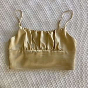 Gold Zara Satin Crop Top
